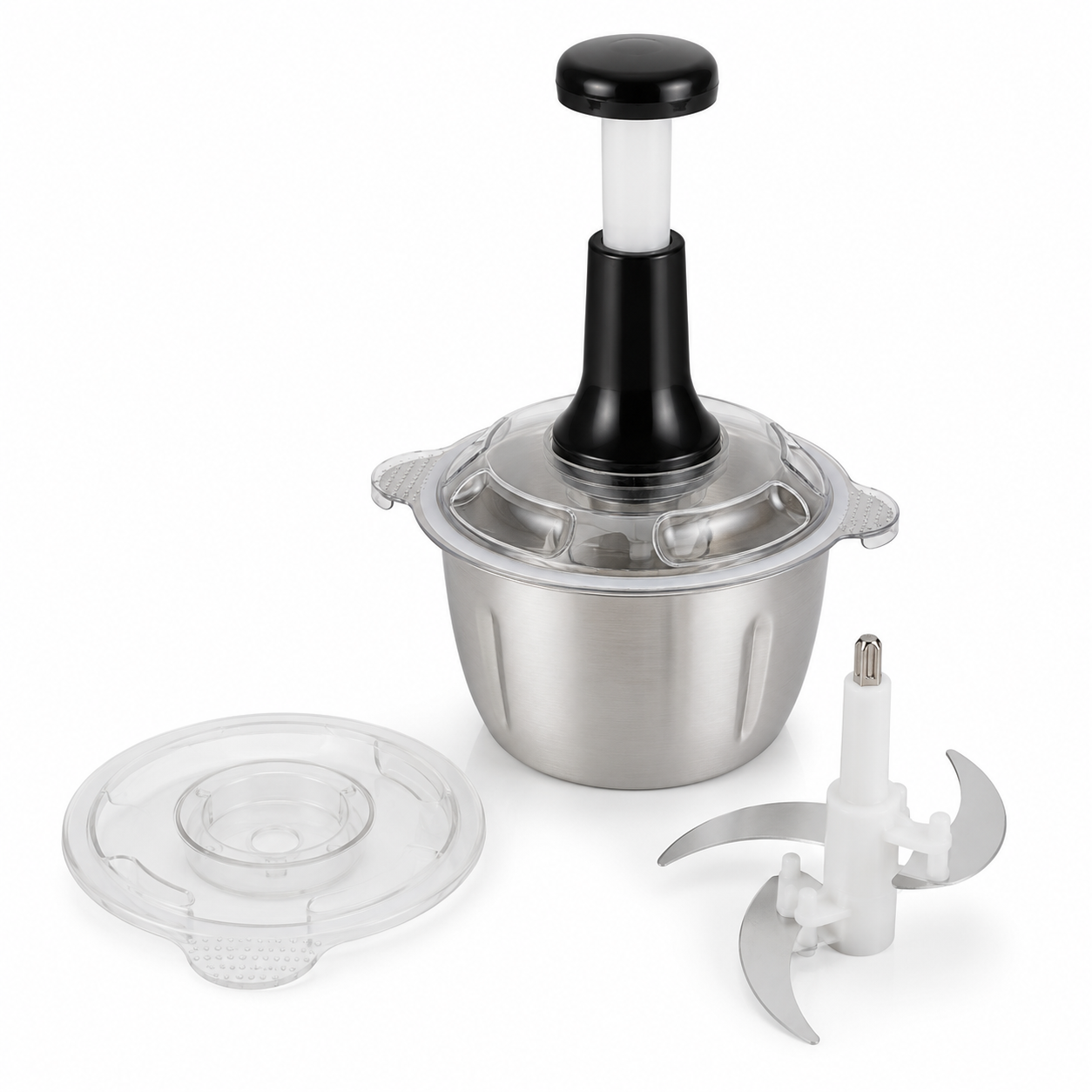 Zafins 2L Manual Stainless Steel Food Chopper