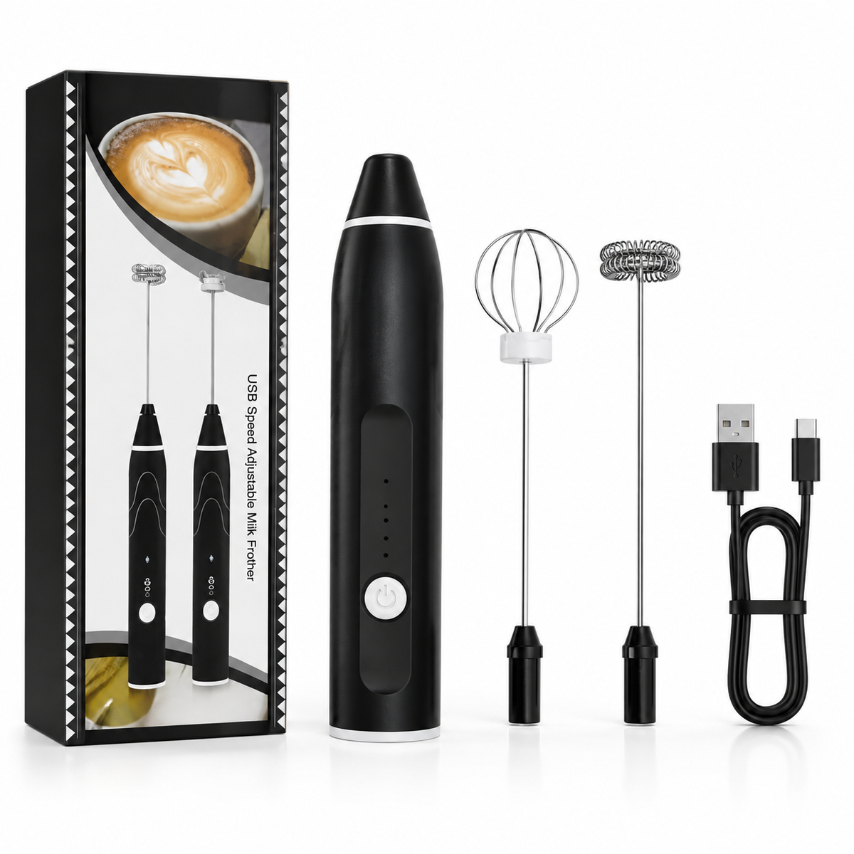 2-in-1 Rechargeable Milk Frother & Egg Beater